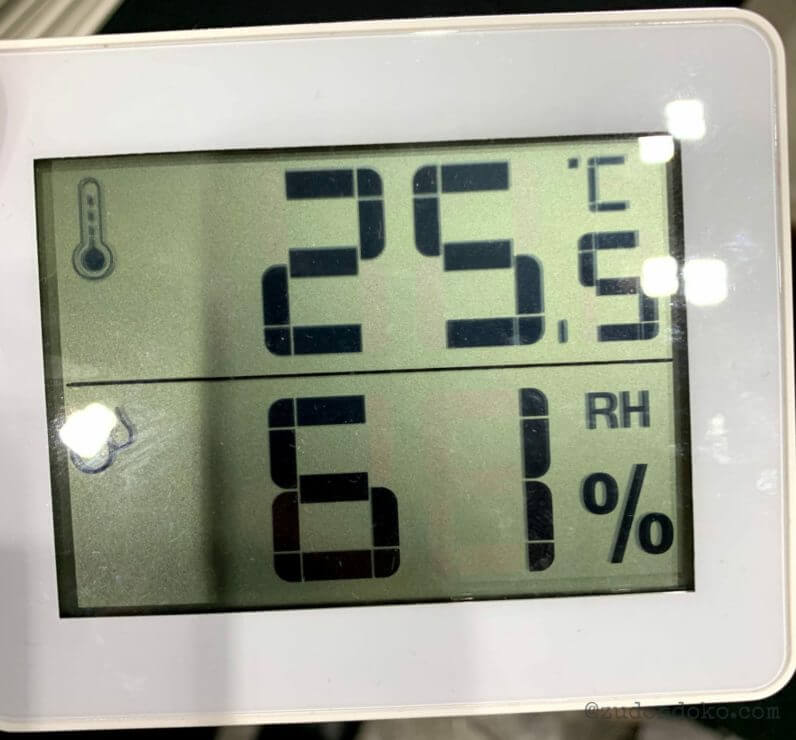 2019年8月10日14：19の南館の温度と湿度
